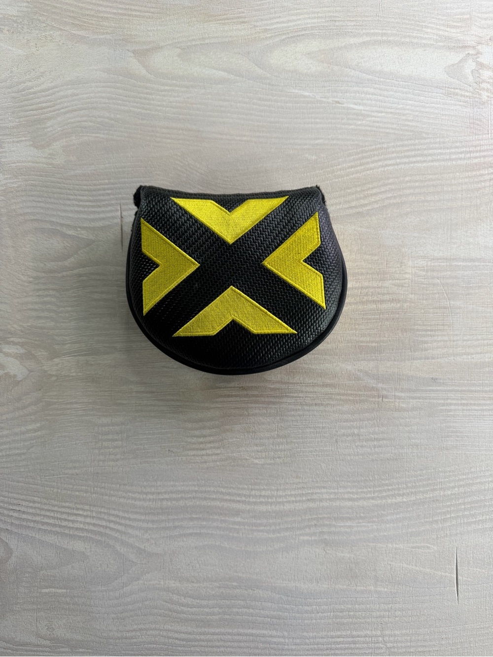 Scotty Cameron Black Putter Headcover with Yellow X Accent